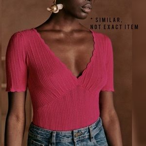 [Free add on item] V-neck cross over pink top